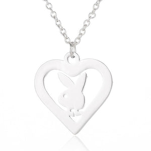 Hfarich Fashion Playboy Necklace Lovely Long Ear Bunny Pendant Necklaces Pendants for Femme Gift Women Children Collar