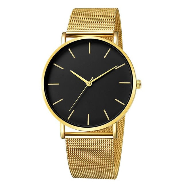 2020 Montre Femme Modern Women Watch Fashion Black Quartz Wristwatch Women Mesh Band Simple Watches Luxury Ladies Reloj Mujer