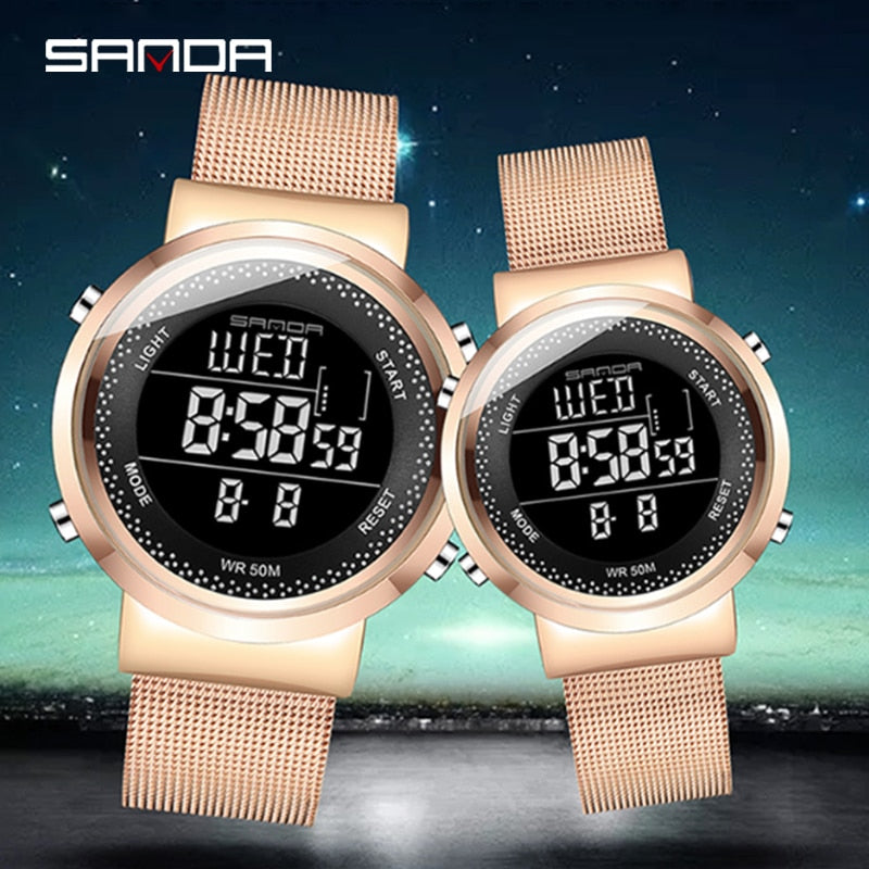 Steel strip Couple Watches Male And Ladies 2019 SINDA Luxury Quartz Wristwatch For Lovers Unisex Watch Montres Femme Hot