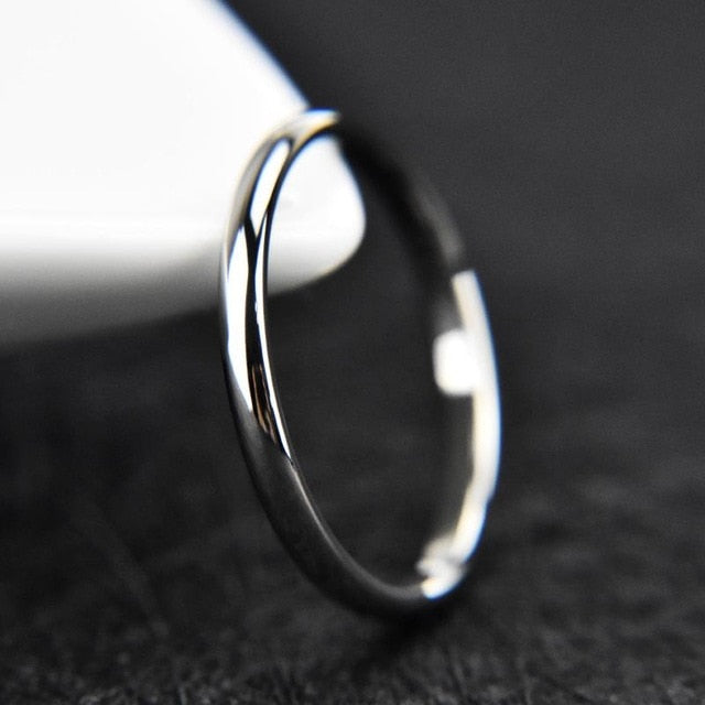 1PC Hot Sale Titanium Steel Rose Gold Ring Anti-allergy Smooth Simple Wedding Couples Rings For Women Men Jewelry Gift