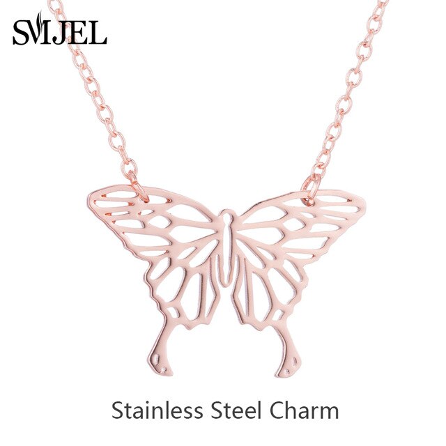 SMJEL Stainless Steel Butterfly Stud Earrings for Women Cute Animal Earrings Girls Kids Fashion Jewelry Gift boucle d'oreille