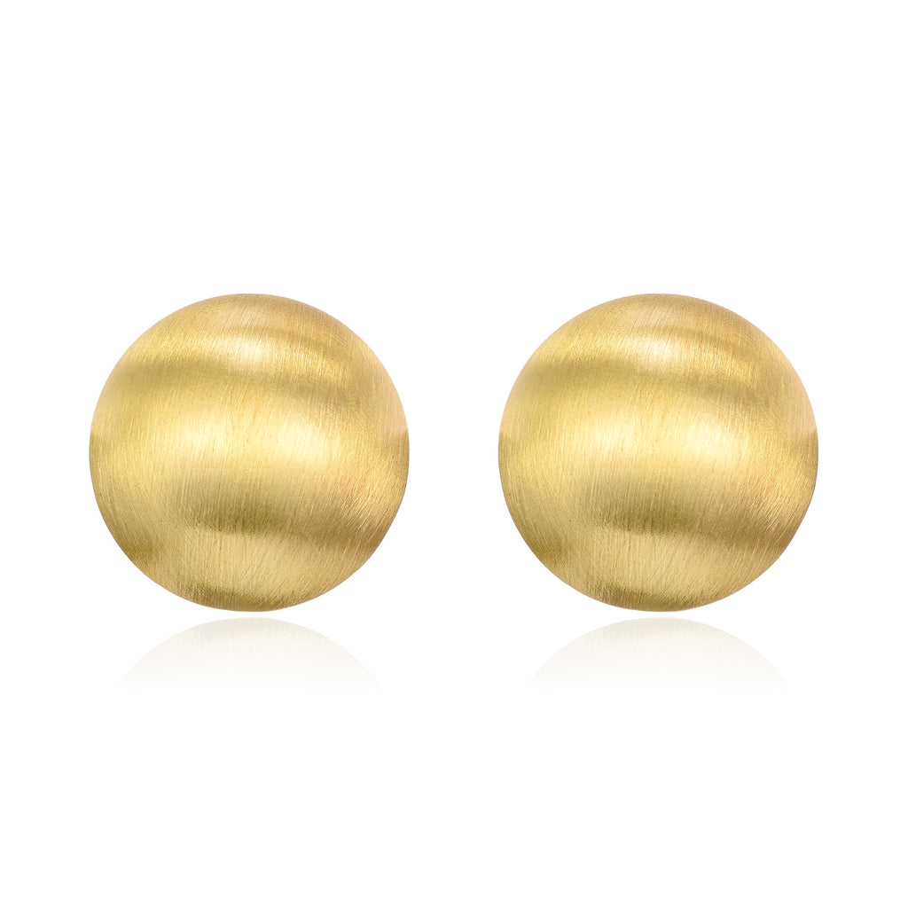 Big Gold Color Round Stud Earrings For Women Alloy Half Ball Earring Fashion Jewelry pendientes boucle d'oreille femme 2019