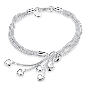 Silver European and American Korean fashion 13 pieces pendant couple bracelet femme for women