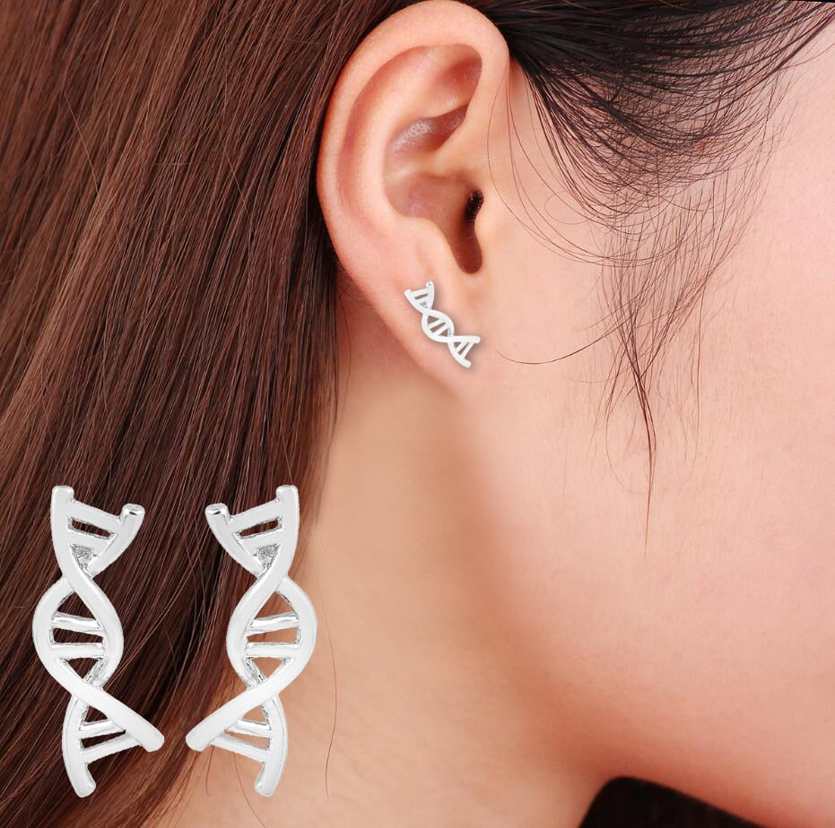 Shuangshuo New Fashion DAN Jewelry earrings for women brincos 2017 DNA science stud Earring boucle d'oreille party gift