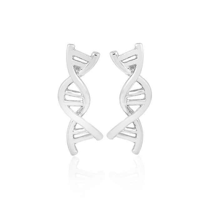 Shuangshuo New Fashion DAN Jewelry earrings for women brincos 2017 DNA science stud Earring boucle d'oreille party gift