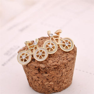 MISANANRYNE 2017 New Arrival Fashion Jewelry for woman Cute Bike Design Love Bicycle stud Earrings boucle d'oreille Brincos