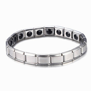 New 4 Color Blue Stainless Steel Chains Health Energy Balance Germanium Magnetic Bracelet For Men Male Bracelets Femme Jewelry