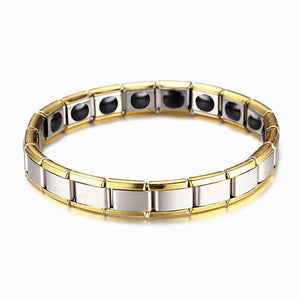 New 4 Color Blue Stainless Steel Chains Health Energy Balance Germanium Magnetic Bracelet For Men Male Bracelets Femme Jewelry