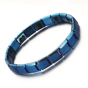 New 4 Color Blue Stainless Steel Chains Health Energy Balance Germanium Magnetic Bracelet For Men Male Bracelets Femme Jewelry