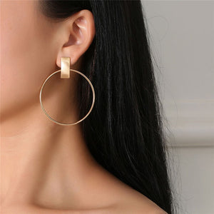 ROXI Punk Stud Earrings 2018 Fashion Silver /Gold Earring Big Round Circle Earrings for Women Statement Jewelry boucle d'oreille