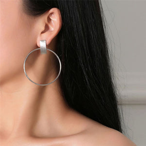 ROXI Punk Stud Earrings 2018 Fashion Silver /Gold Earring Big Round Circle Earrings for Women Statement Jewelry boucle d'oreille