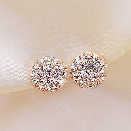 Stud Earrings for Women Female 2018 Boucle d'oreille Crystal Earring Gold Bijoux Jewelry Brincos Mujer Wholesale Jewelry