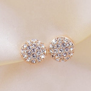 Stud Earrings for Women Female 2018 Boucle d'oreille Crystal Earring Gold Bijoux Jewelry Brincos Mujer Wholesale Jewelry