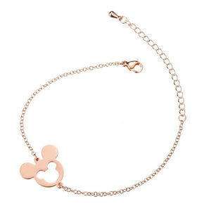 Yiustar Mouse Animal Charms Mickey Bracelets & Bangles Women Jewelries Stainless Steel Cartoon Mouse Christmas Gift bijoux femme