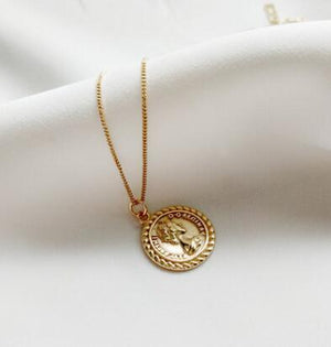 Coin Necklace 925 Silver Choker Kolye Gold Pendant Charm Minimalism Vintage Boho Bijoux Femme Collier Necklace Women Jewelry