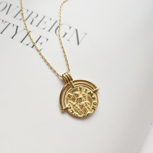 Coin Necklace 925 Silver Choker Kolye Gold Pendant Charm Minimalism Vintage Boho Bijoux Femme Collier Necklace Women Jewelry