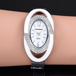 Montre Femme Creative Luxury Women Rhinestone Bracelet Watch Fashion Woman Bangle Watch Ladies Watch Zegarek Damski Female Clock