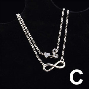 Fashion Multilayer Heart Infinity Letter Bracelets For Women Initial Bracelet Silver Hand Chain Bracelets Femme 2019 Jewelry