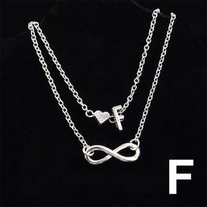 Fashion Multilayer Heart Infinity Letter Bracelets For Women Initial Bracelet Silver Hand Chain Bracelets Femme 2019 Jewelry