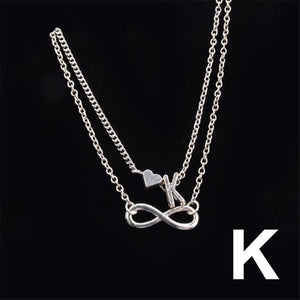 Fashion Multilayer Heart Infinity Letter Bracelets For Women Initial Bracelet Silver Hand Chain Bracelets Femme 2019 Jewelry