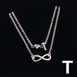 Fashion Multilayer Heart Infinity Letter Bracelets For Women Initial Bracelet Silver Hand Chain Bracelets Femme 2019 Jewelry