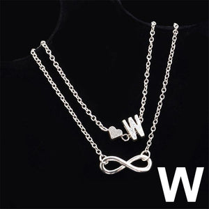 Fashion Multilayer Heart Infinity Letter Bracelets For Women Initial Bracelet Silver Hand Chain Bracelets Femme 2019 Jewelry