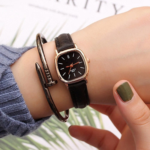 Square Watches Women Wrist Watch Ladies Small Retro Quartz Wristwatches For Woman Clock Female Hours Hodinky Relog Montre Femme