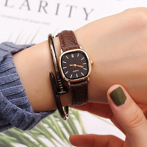 Square Watches Women Wrist Watch Ladies Small Retro Quartz Wristwatches For Woman Clock Female Hours Hodinky Relog Montre Femme