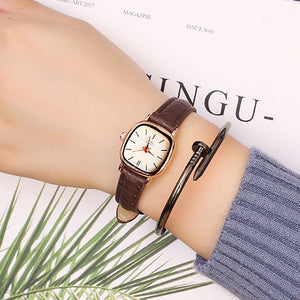 Square Watches Women Wrist Watch Ladies Small Retro Quartz Wristwatches For Woman Clock Female Hours Hodinky Relog Montre Femme