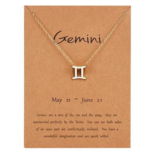 Female Elegant Star Zodiac Sign 12 Constellation Necklaces Pendants Charm Gold Chain Choker Necklaces for Women Jewelry Dropship