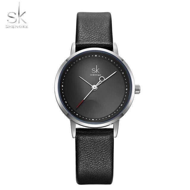 Shengke Men Women Fashion Lovers Couple Watches Leather Band Strap Watch Set Quartz Ladies Wristwatch Relogio Saat Reloj Montre