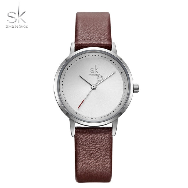 Shengke Men Women Fashion Lovers Couple Watches Leather Band Strap Watch Set Quartz Ladies Wristwatch Relogio Saat Reloj Montre