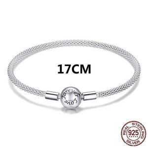 Luxury Original 100% 925 Sterling Silver Snake Chain Bracelet Bangle for Women Authentic Charm Jewelry Pulseira Gift XCHS902