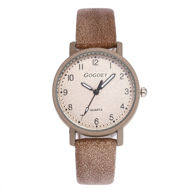 Retro Design Women Watches Leather Band Quartz Wrist Watch Top Brand Luxury Fashion Clock Saat Drop Shipping montre femme